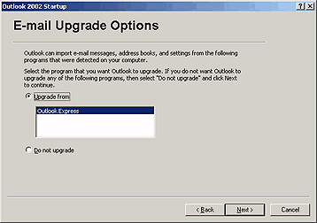 Setup for Outlook 2002