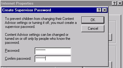 Parental Control Setup - Creating a Password 