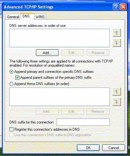 Setting Up Windows XP - TCP/IP - DNS