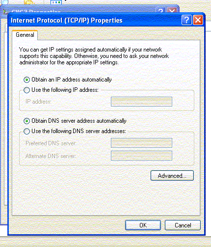 Setting Up Windows XP - Internet Protocol General