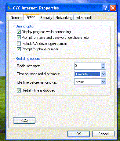 Setting Up Windows XP - Properties Options