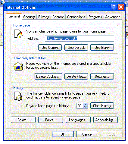 Setting Up Windows XP - Internet Explorer Setup