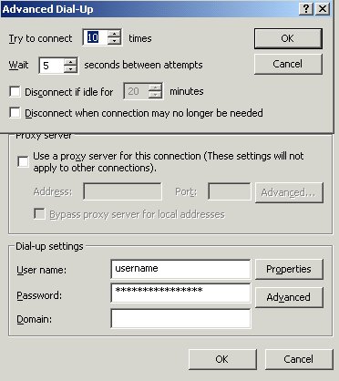 Advanced Settings - Unmark the disconnect options