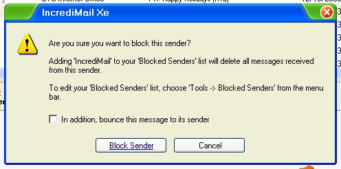 Block Sender Window