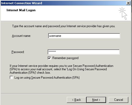 Internet Mail Logon