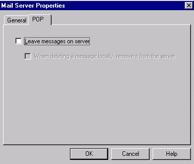 Setup for Netscape Communicator - Mail Server POP Window