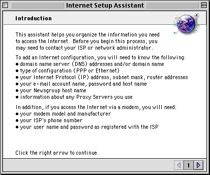 Macintosh OS 9 Setup for CVC Internet, Step 3