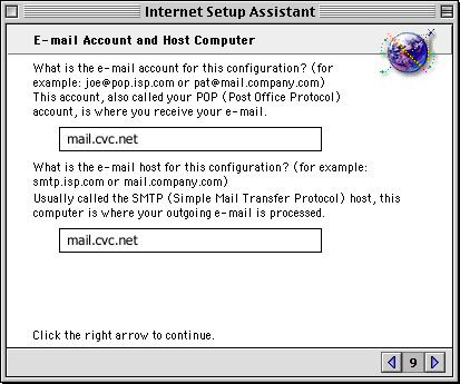 Macintosh OS 9 Setup for CVC Internet, Step 11