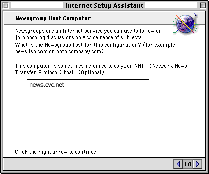 Macintosh OS 9 Setup for CVC Internet, Step 12