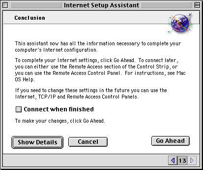 Macintosh OS 9 Setup for CVC Internet, Step 15