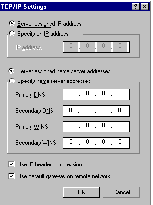 Setup for Netscape Communicator - TCP/IP Settings